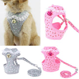Maxbell Maxbell 1 Pc Breathable Adjustable Pet Harness Leash Set No Pull Padded Vest Pink M