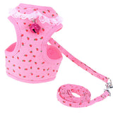 Maxbell Maxbell 1 Pc Breathable Adjustable Pet Harness Leash Set No Pull Padded Vest Pink M