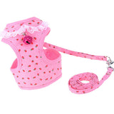 Maxbell Maxbell 1 Pc Breathable Adjustable Pet Harness Leash Set No Pull Padded Vest Pink M