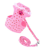 Maxbell Maxbell 1 Pc Breathable Adjustable Pet Harness Leash Set No Pull Padded Vest Pink M