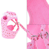 Maxbell Maxbell 1 Pc Breathable Adjustable Pet Harness Leash Set No Pull Padded Vest Pink M