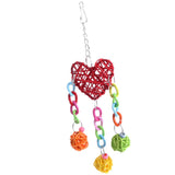 Maxbell Maxbell 1 Pc Rattan Ball Chain Toy Chewing Toy for Pet Parrot Bird Cage Hanging Toy