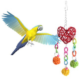 Maxbell Maxbell 1 Pc Rattan Ball Chain Toy Chewing Toy for Pet Parrot Bird Cage Hanging Toy