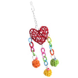 Maxbell Maxbell 1 Pc Rattan Ball Chain Toy Chewing Toy for Pet Parrot Bird Cage Hanging Toy