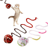 Maxbell Maxbell 2 Pack Cat Plush Ball Toys Pet Interactive Toys Cat Rope Toys  White