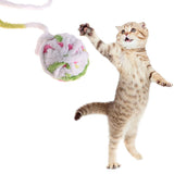 Maxbell Maxbell 2 Pack Cat Plush Ball Toys Pet Interactive Toys Cat Rope Toys  White