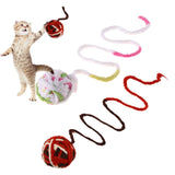 Maxbell Maxbell 2 Pack Cat Plush Ball Toys Pet Interactive Toys Cat Rope Toys  White