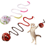 Maxbell Maxbell 2 Pack Cat Plush Ball Toys Pet Interactive Toys Cat Rope Toys  White