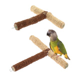 Maxbell Maxbell Bird Parrot Natural Handmade Brown Rope Stand S