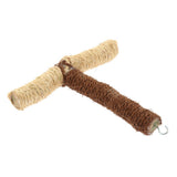 Maxbell Maxbell Bird Parrot Natural Handmade Brown Rope Stand S