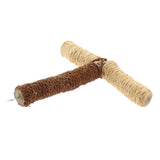 Maxbell Maxbell Bird Parrot Natural Handmade Brown Rope Stand S