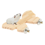 Maxbell Maxbell 1 Pc Parrot Hamster Wood Platform Natural Wood Stand Parrot Cage Accessory S