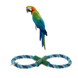 Maxbell Maxbell Colorful Parrot Bird Cotton Rope Swing Climbing Ring Toy