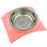 Maxbell Maxbell Pet Dog Dual-Use Food Bowl Pet Slip and Leakproof Bowl Stainless Steel Pink