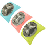 Maxbell Maxbell Pet Dog Dual-Use Food Bowl Pet Slip and Leakproof Bowl Stainless Steel Pink
