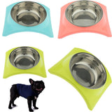 Maxbell Maxbell Pet Dog Dual-Use Food Bowl Pet Slip and Leakproof Bowl Stainless Steel Pink