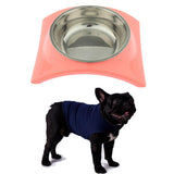 Maxbell Maxbell Pet Dog Dual-Use Food Bowl Pet Slip and Leakproof Bowl Stainless Steel Pink