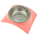Maxbell Maxbell Pet Dog Dual-Use Food Bowl Pet Slip and Leakproof Bowl Stainless Steel Pink