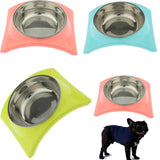 Maxbell Maxbell Pet Dog Dual-Use Food Bowl Pet Slip and Leakproof Bowl Stainless Steel Pink