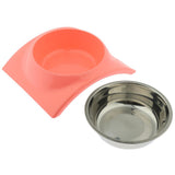 Maxbell Maxbell Pet Dog Dual-Use Food Bowl Pet Slip and Leakproof Bowl Stainless Steel Pink