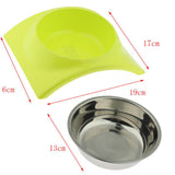 Maxbell Maxbell Pet Dog Dual-Use Food Bowl Pet Slip and Leakproof Bowl Stainless Steel Green