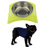 Maxbell Maxbell Pet Dog Dual-Use Food Bowl Pet Slip and Leakproof Bowl Stainless Steel Green