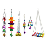 Maxbell Maxbell 6Pcs Bird Swing Toys Colorful Ball Block Pet Bird Bite Chewing Toy