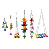 Maxbell Maxbell 6Pcs Bird Swing Toys Colorful Ball Block Pet Bird Bite Chewing Toy