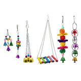 Maxbell Maxbell 6Pcs Bird Swing Toys Colorful Ball Block Pet Bird Bite Chewing Toy