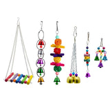 Maxbell Maxbell 6Pcs Bird Swing Toys Colorful Ball Block Pet Bird Bite Chewing Toy