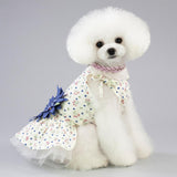 Maxbell Maxbell 1 Pc Puppy Dog Princess Dress Wedding Clothe Small Dog Summer Skirt Blue S