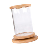 Maxbell Maxbell 1 Pc Creative Bamboo Glass Rotatable Aquarium Betta Fish Tank Desktop Decor