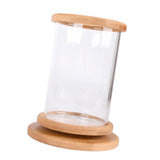 Maxbell Maxbell 1 Pc Creative Bamboo Glass Rotatable Aquarium Betta Fish Tank Desktop Decor