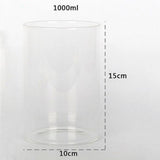 Maxbell Maxbell 1 Pc Creative Bamboo Glass Rotatable Aquarium Betta Fish Tank Desktop Decor