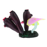 Maxbell Maxbell Aquarium Artificial Coral Fish Tank Landscape Decor for Aquarium Red Black