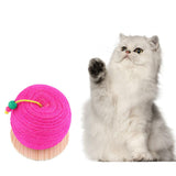 Maxbell Maxbell 1 Pc Natural Sisal Covered Apple Shape Wood Ball Toy for Cat Kitten Color 2