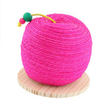 Maxbell Maxbell 1 Pc Natural Sisal Covered Apple Shape Wood Ball Toy for Cat Kitten Color 2