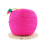 Maxbell Maxbell 1 Pc Natural Sisal Covered Apple Shape Wood Ball Toy for Cat Kitten Color 2