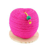 Maxbell Maxbell 1 Pc Natural Sisal Covered Apple Shape Wood Ball Toy for Cat Kitten Color 2