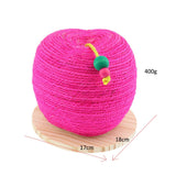 Maxbell Maxbell 1 Pc Natural Sisal Covered Apple Shape Wood Ball Toy for Cat Kitten Color 2