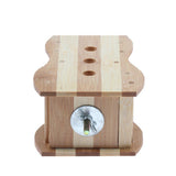 Maxbell Maxbell Hamster Wooden Rack Feeder Hay Grass Nest Holder for Rabbit Guinea Pig Mice