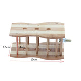 Maxbell Maxbell Hamster Wooden Rack Feeder Hay Grass Nest Holder for Rabbit Guinea Pig Mice