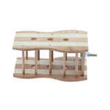 Maxbell Maxbell Hamster Wooden Rack Feeder Hay Grass Nest Holder for Rabbit Guinea Pig Mice