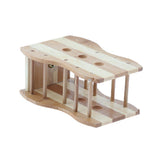 Maxbell Maxbell Hamster Wooden Rack Feeder Hay Grass Nest Holder for Rabbit Guinea Pig Mice