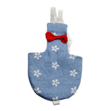 Maxbell Maxbell 1 Pc Blue Floral Print Adjustable Parrot Nappy Diaper with Hook and Loop S
