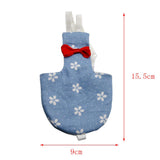 Maxbell Maxbell 1 Pc Blue Floral Print Adjustable Parrot Nappy Diaper with Hook and Loop M