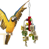 Maxbell Maxbell Birds Parrots Cage Parrot Cage Hanging Toys Bird Cage Wooden Blocks Toy