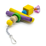 Maxbell 5 pcs Birds Chew Toy Parrot Birds Bell Swing Toys for Small to Largr Birds