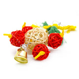 Maxbell 5 pcs Birds Chew Toy Parrot Birds Bell Swing Toys for Small to Largr Birds