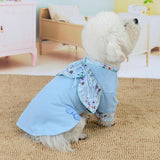 Maxbell Maxbell Traditional Qipao Dress Dog Princess Dress Dog Birthday Party Dress Blue M